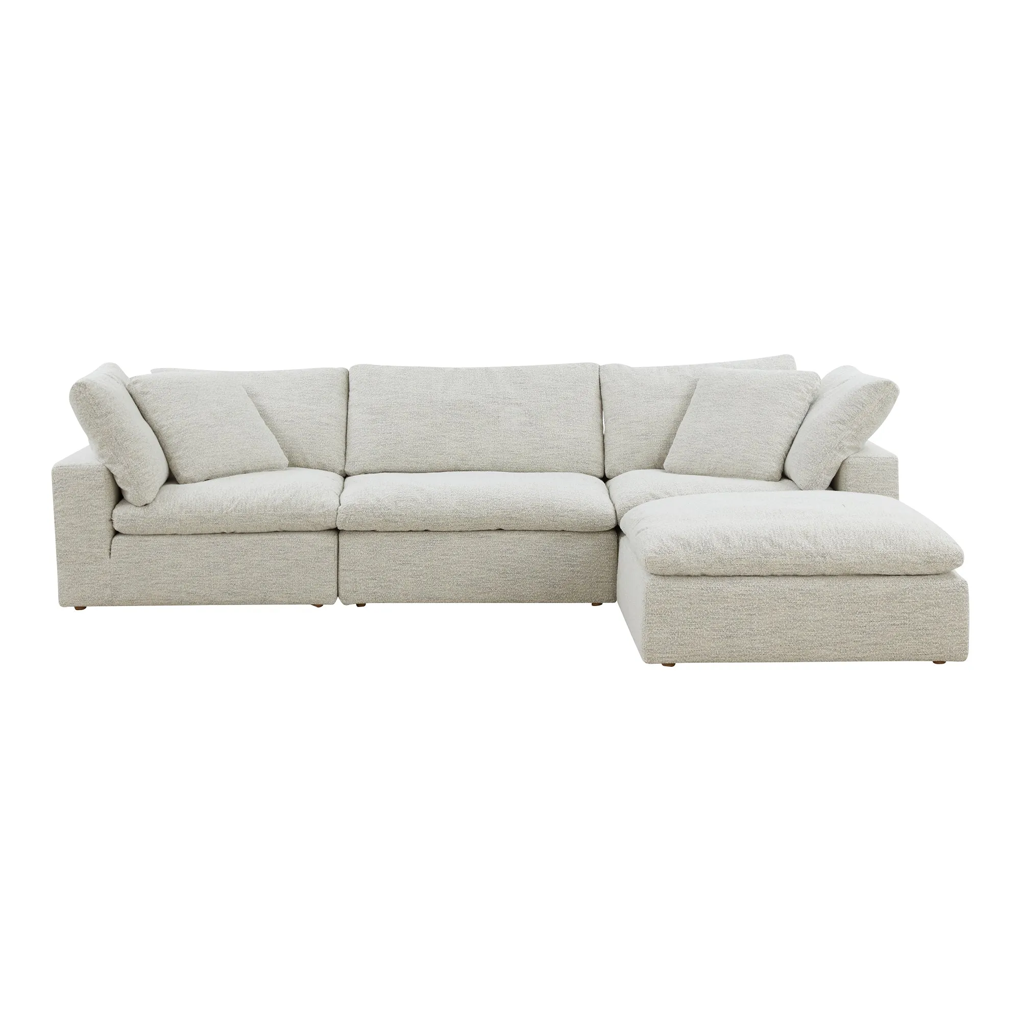 Moe's Home Collection Clay Lounge Modular Sectional ~ Coastside Sand Performance Fabric