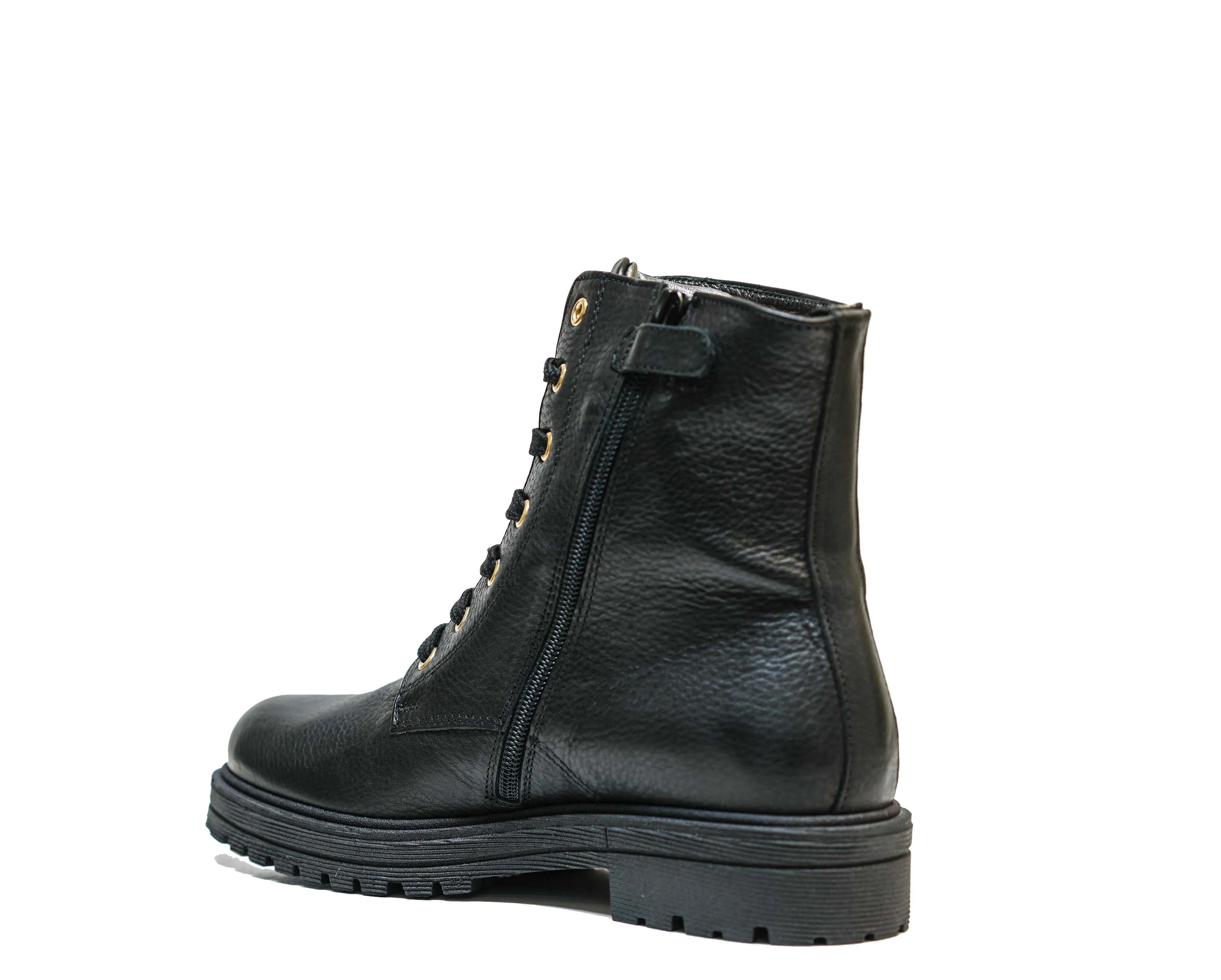 Morelli Women's Black Heart Lace Up Boot 50618