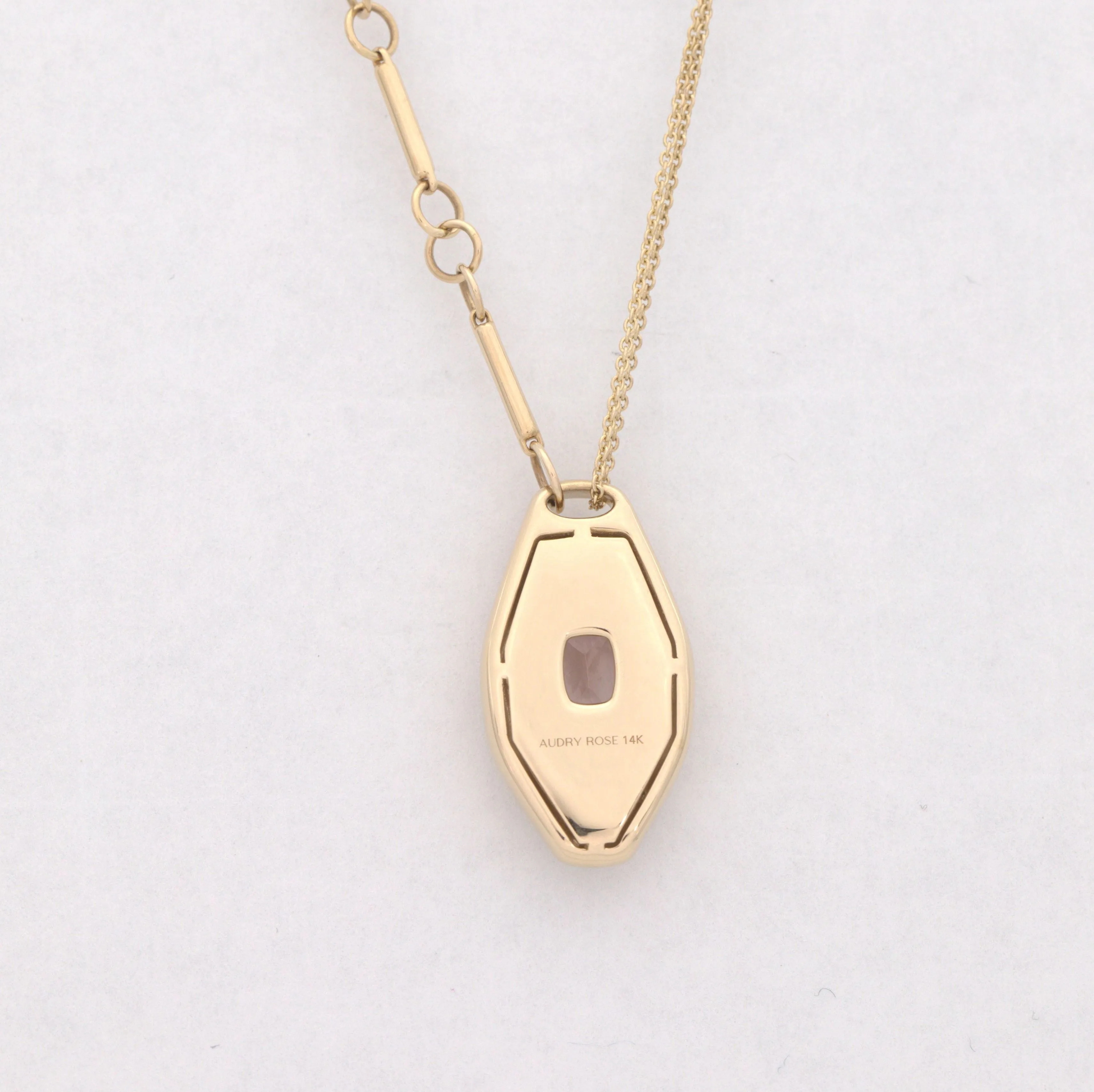 Morganite Slipper Necklace - Sample