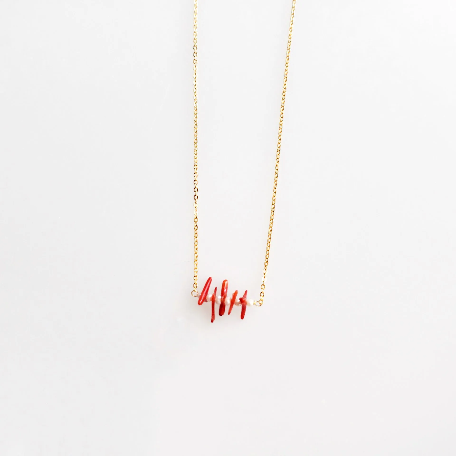 Natural Red Coral Necklace