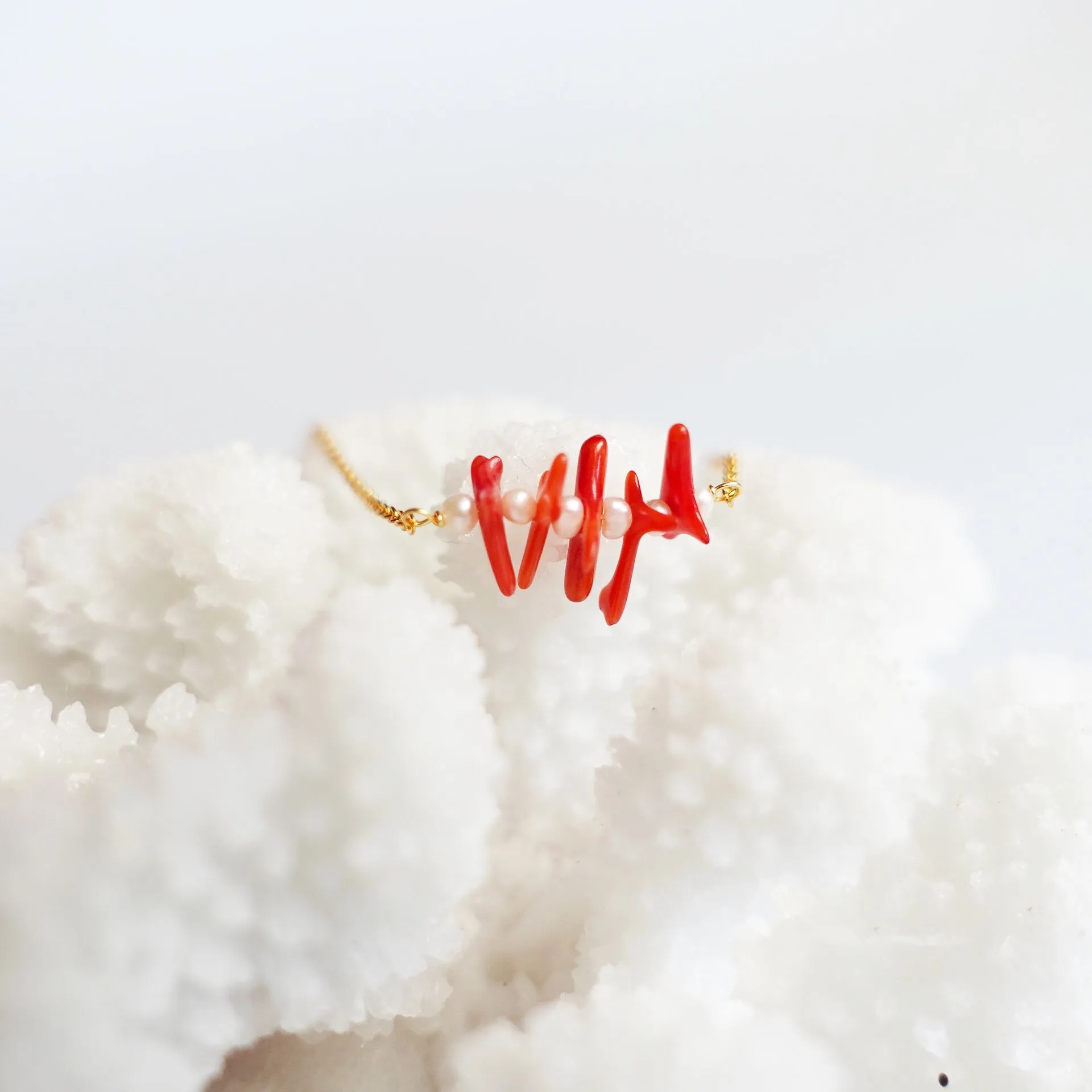 Natural Red Coral Necklace