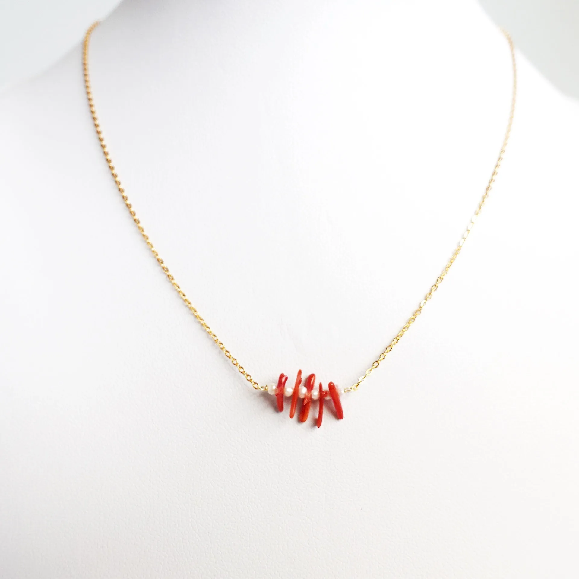 Natural Red Coral Necklace