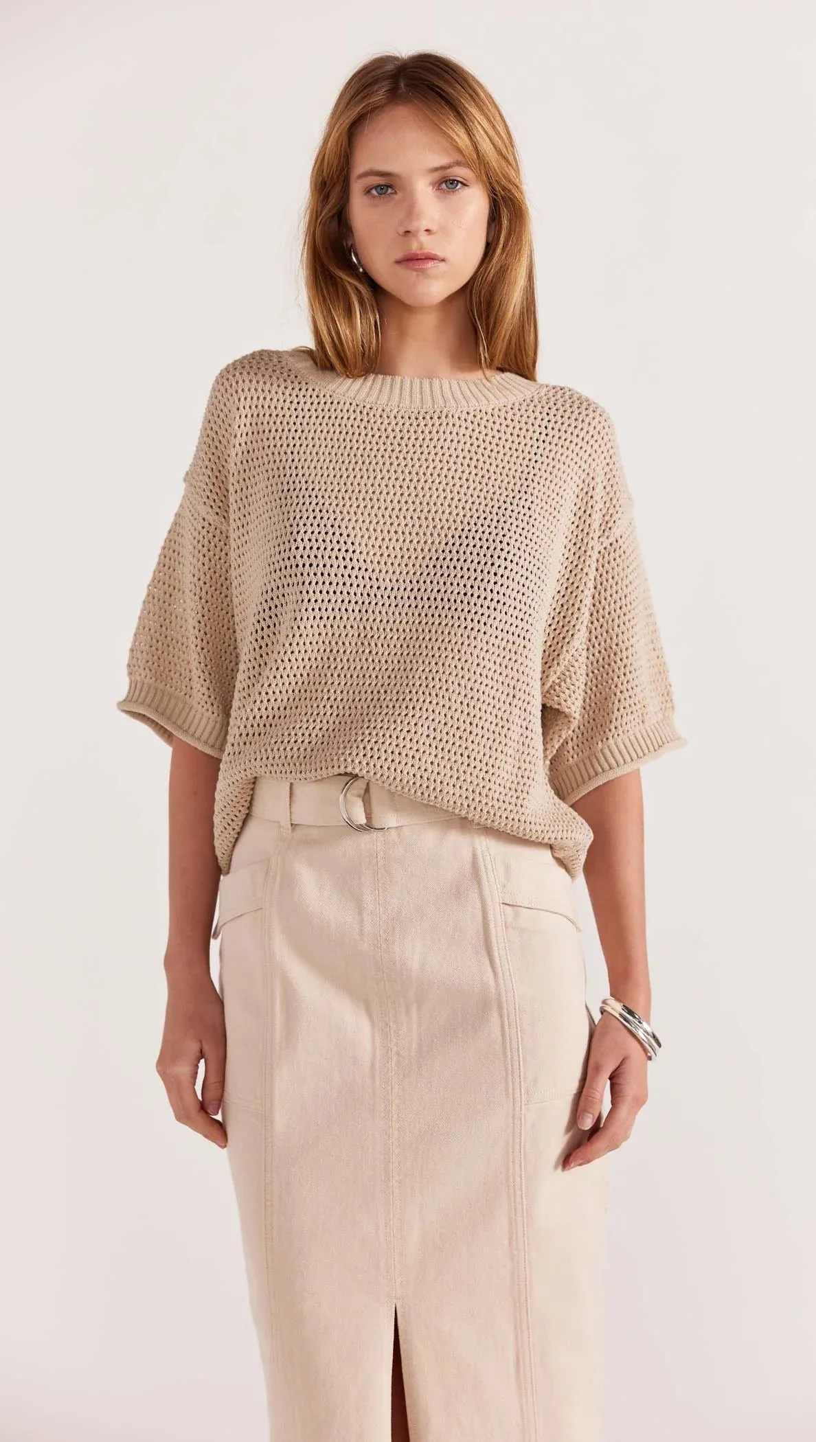 Nora Open Tee Natural
