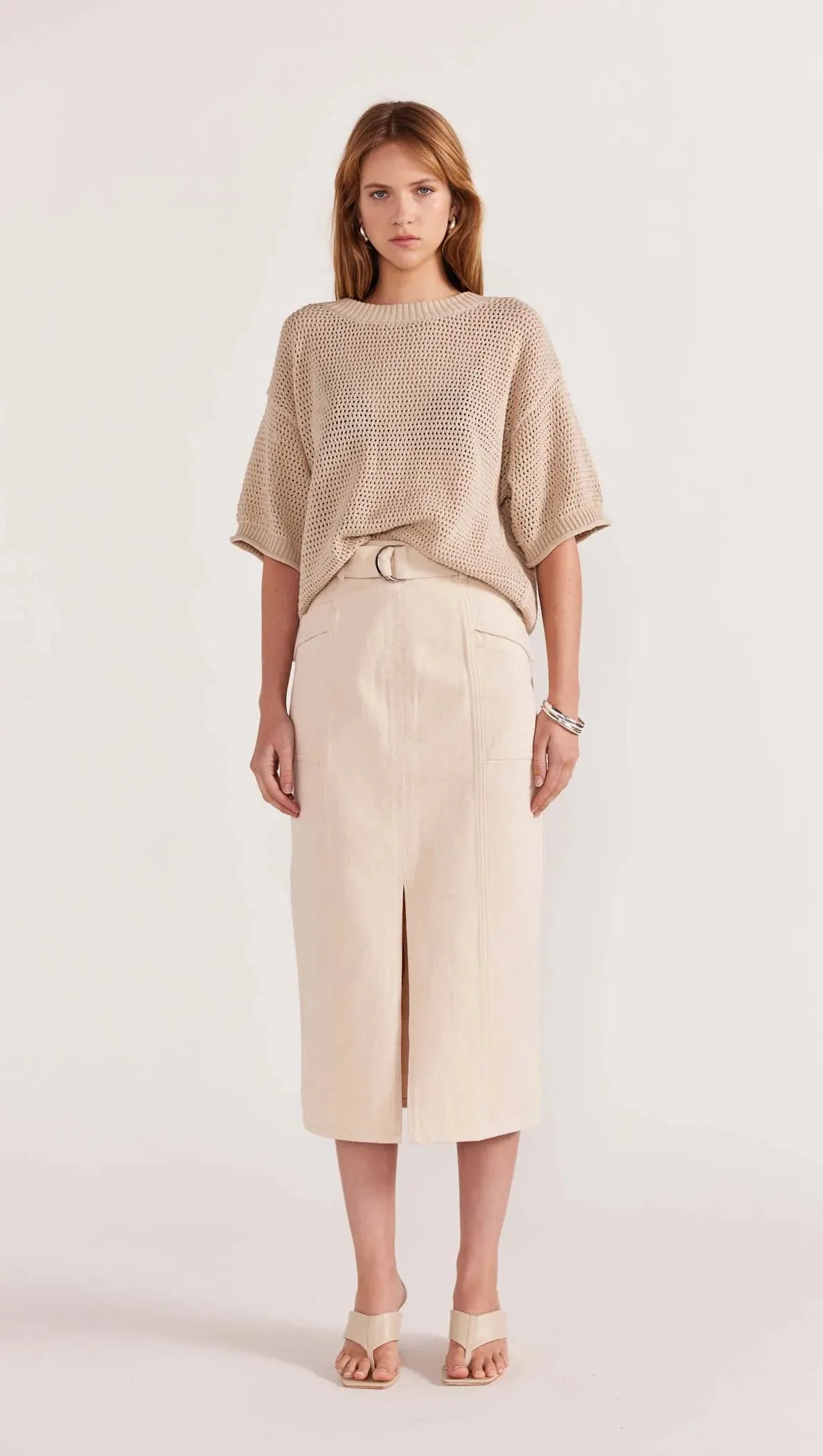 Nora Open Tee Natural