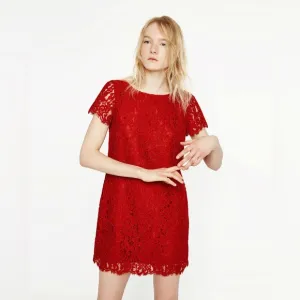 NWT Zara | Allover Lace Mini Dress