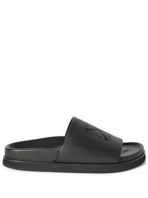 Off-White Cloud Arrow-embroidered leather sliders