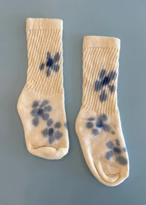 Organic Crew Sock - Blue on Blue