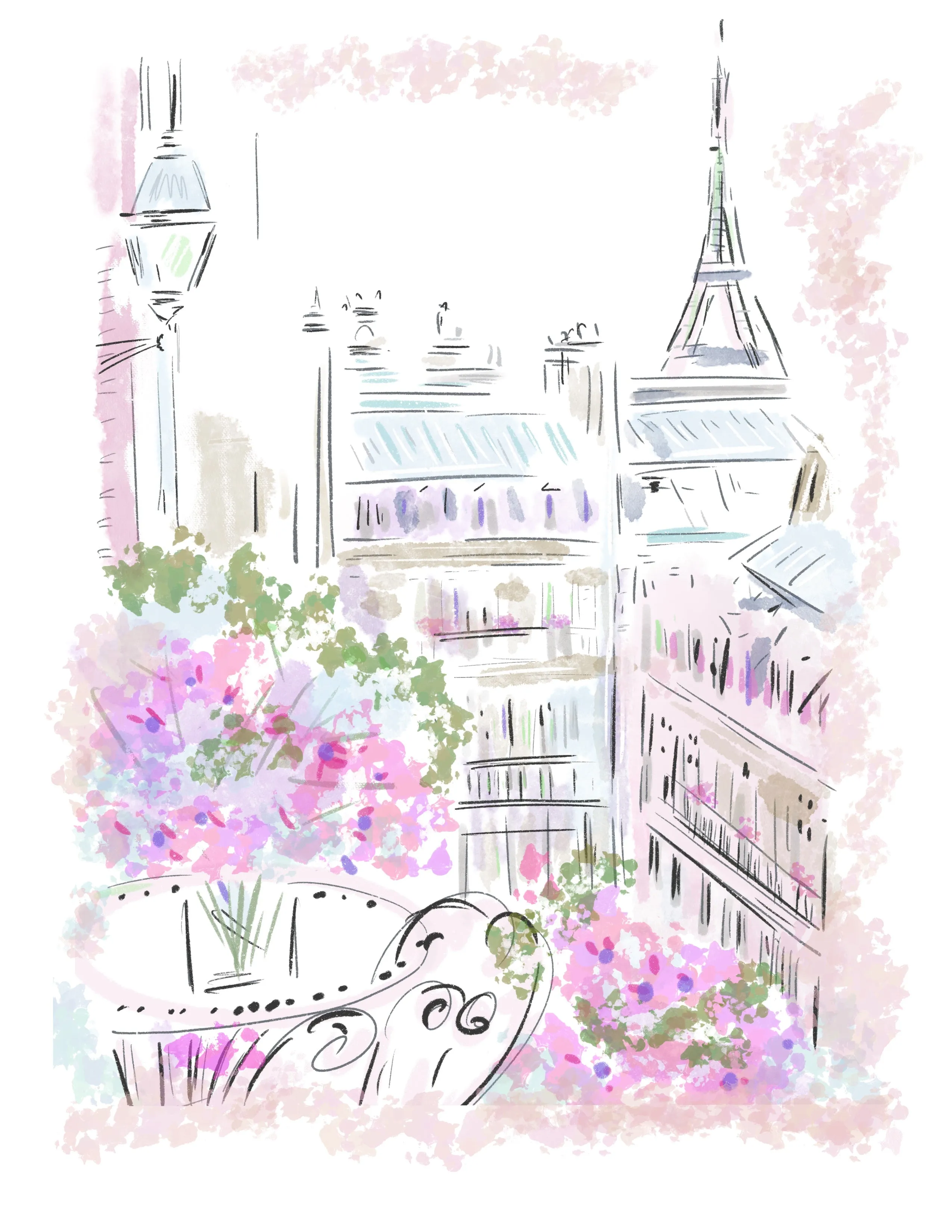 PARIS BALCONY - Art Print