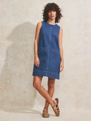 Petite Blue Denim Shift Dress