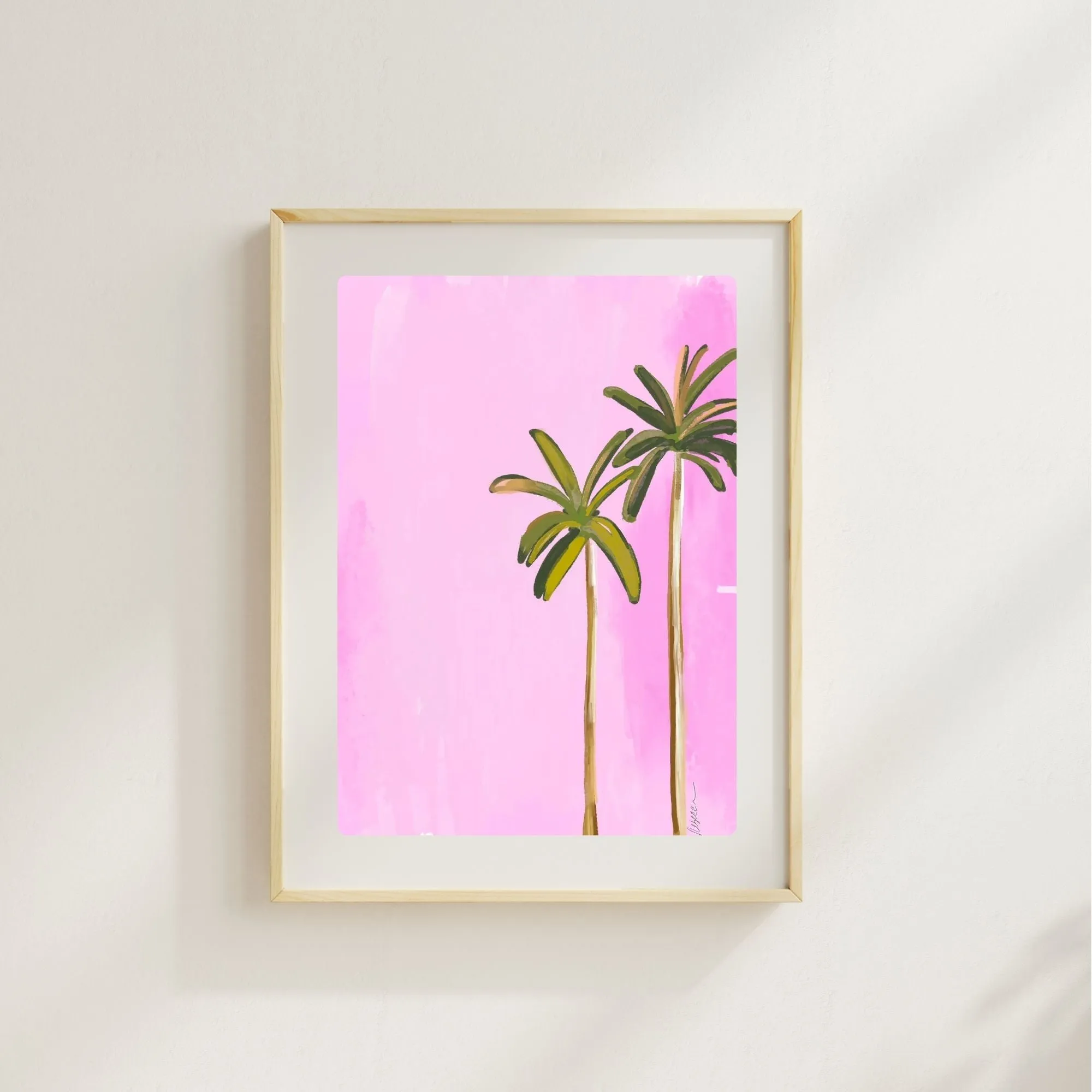 PINK PALMS - Art Print
