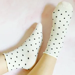 Precious Polka Dot Socks – 3 Pair Set with Rolled Top Comfort