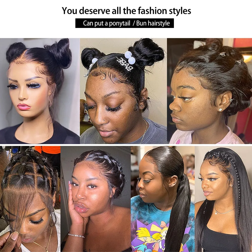 Premium Brazilian Body Wave 360 Lace Frontal Human Hair Wig with Baby Hair up to 34in.