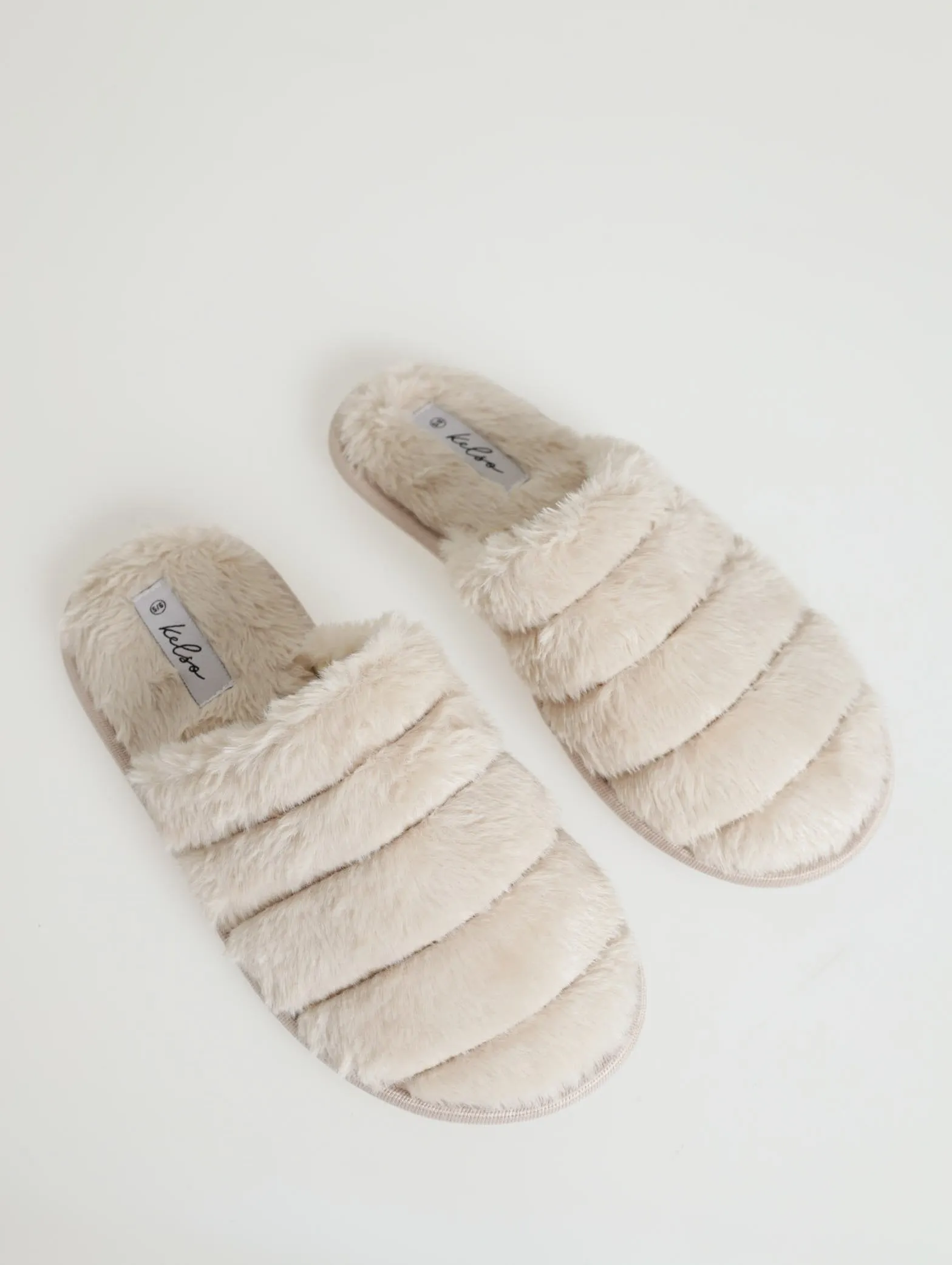 Quilted Closed Toe Slipper - Taupe