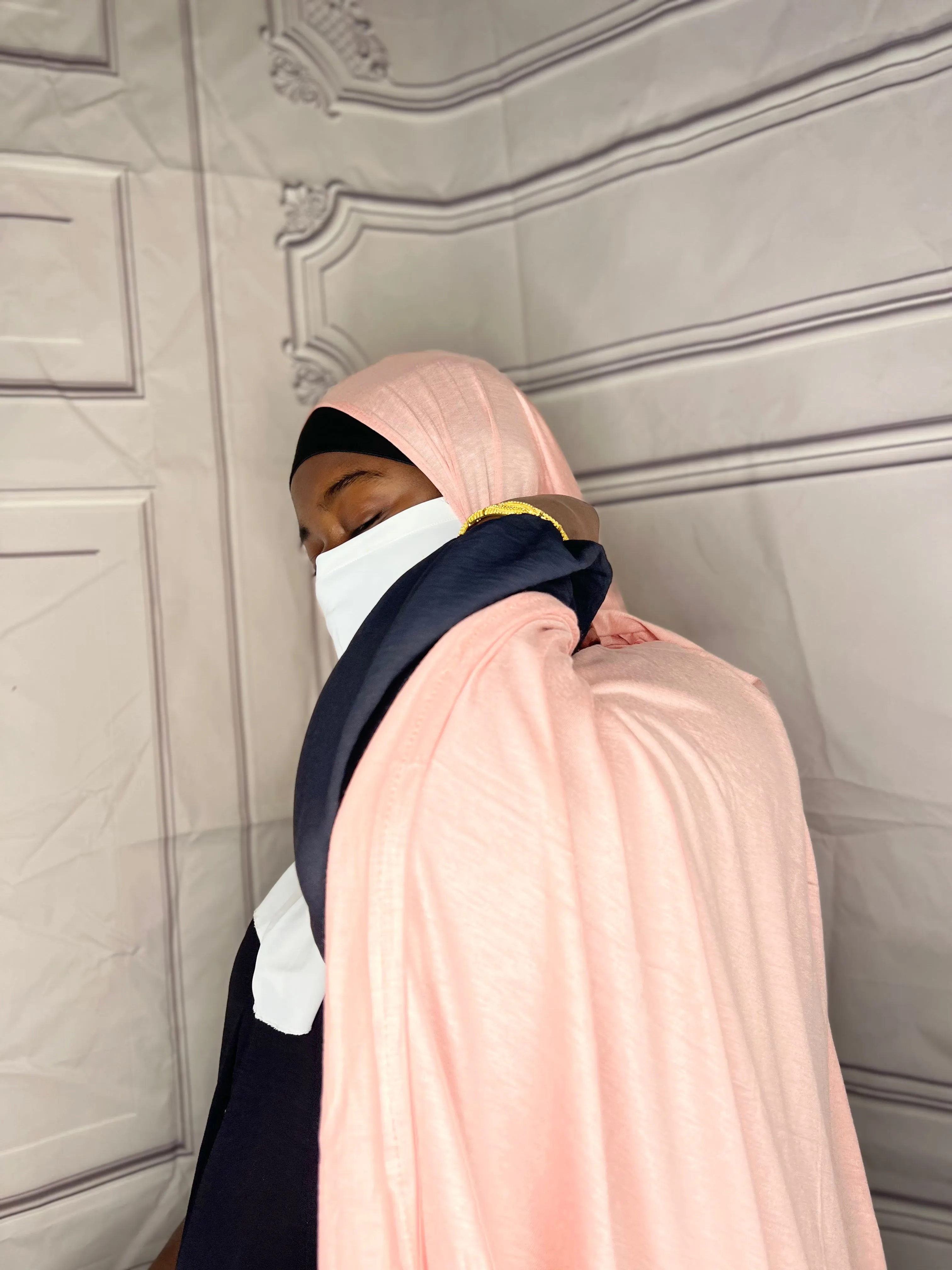 Ramadan  jersey Hijab Box :Powder