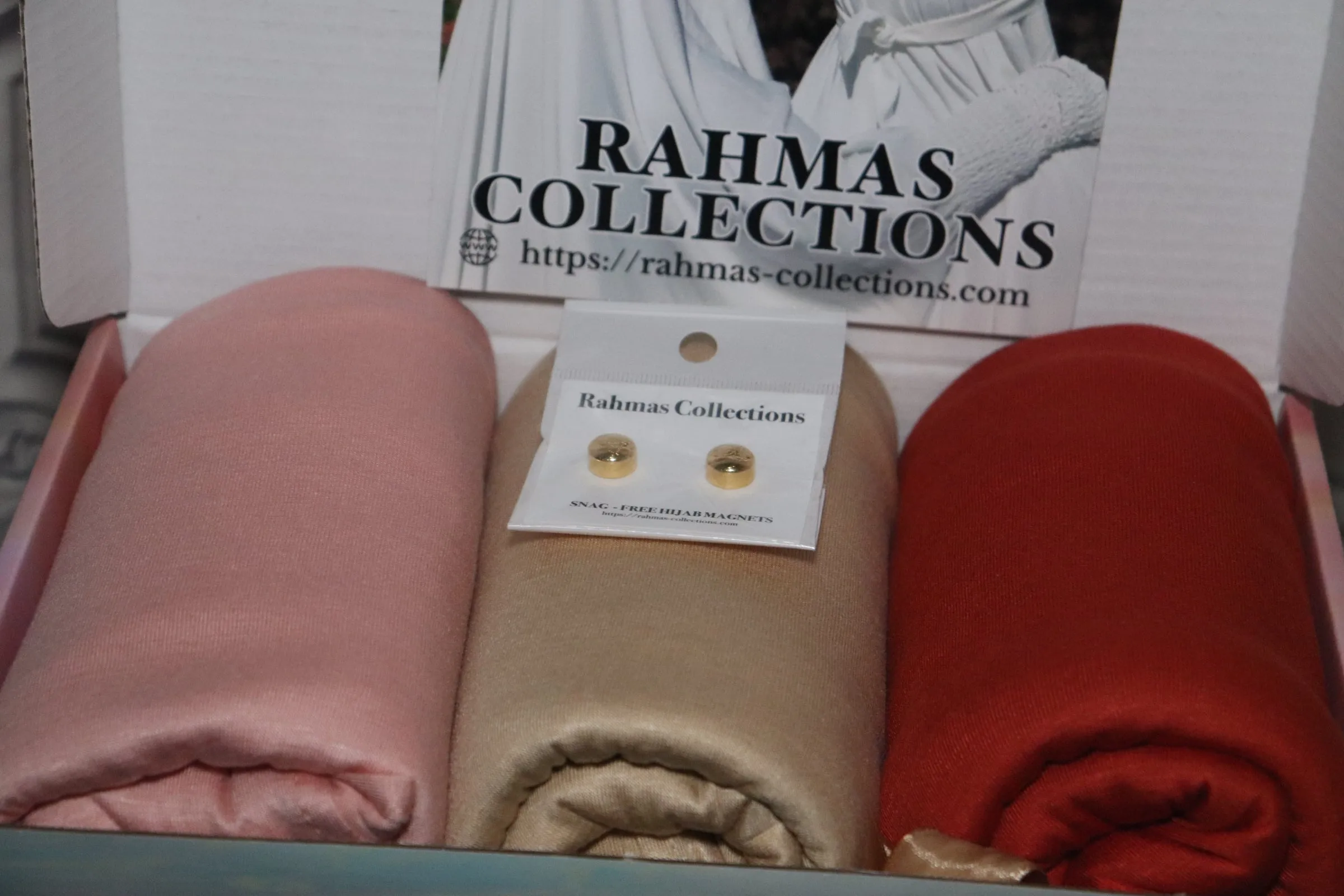 Ramadan  jersey Hijab Box :Powder