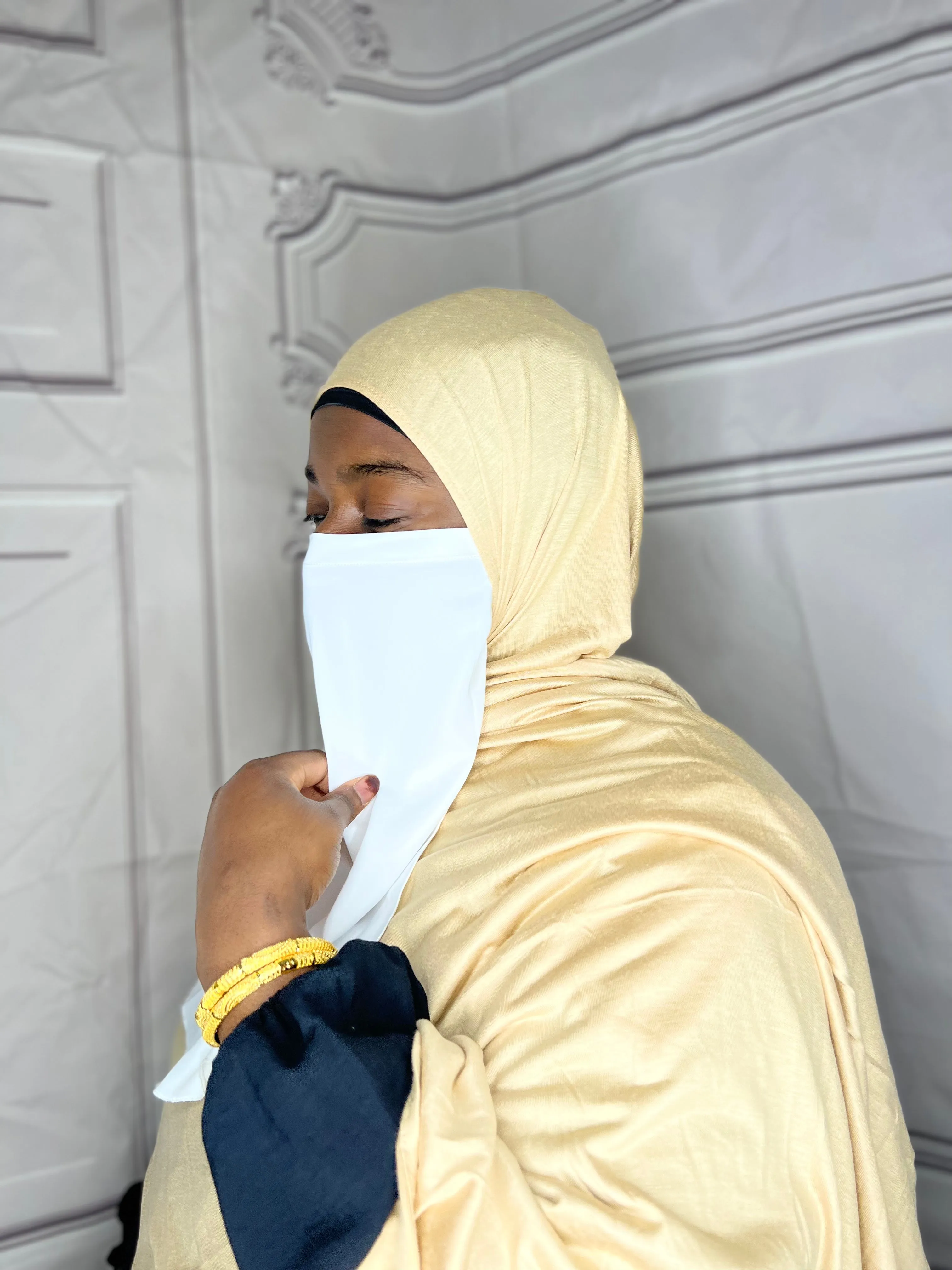 Ramadan  jersey Hijab Box :Powder