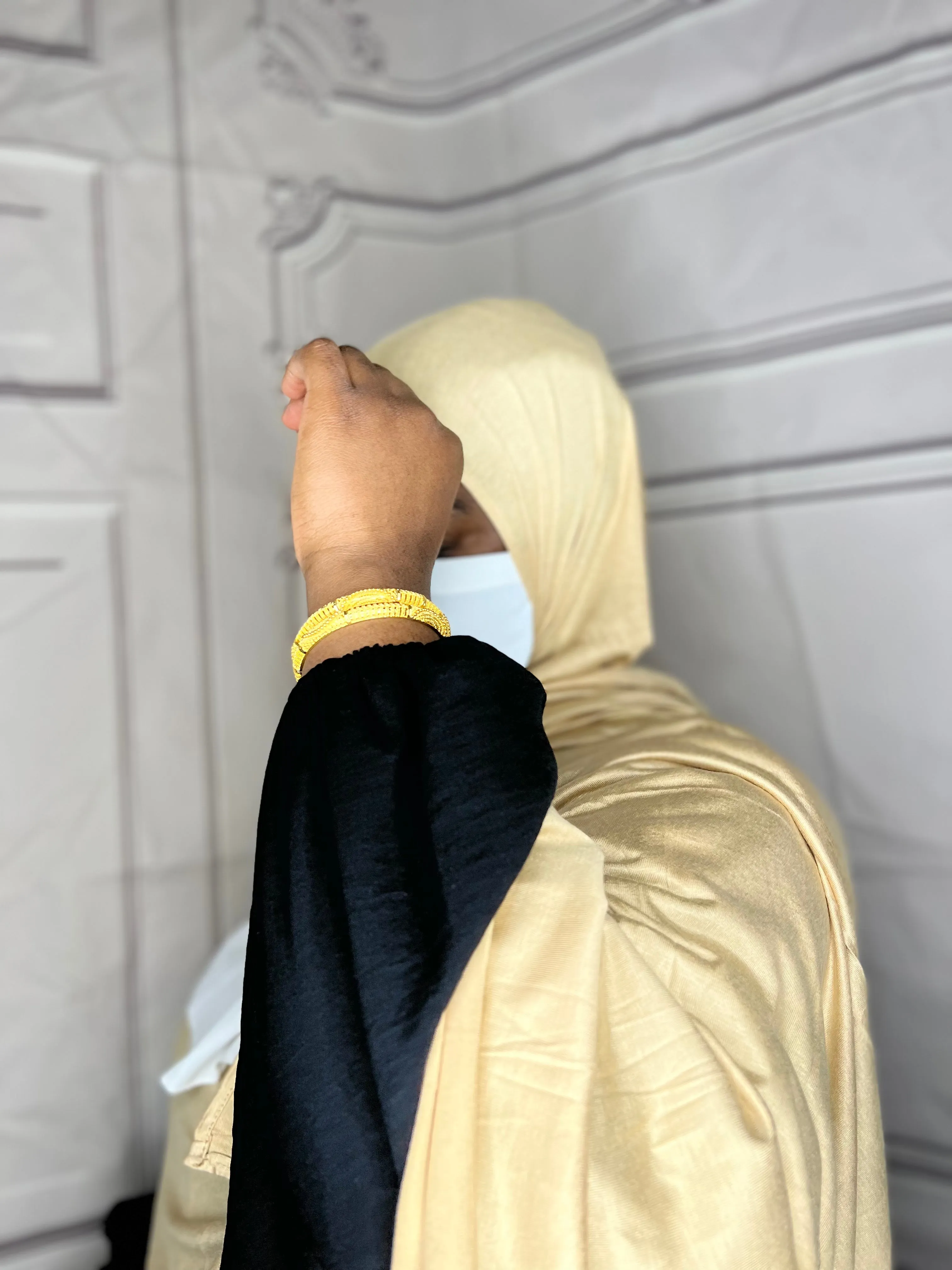 Ramadan  jersey Hijab Box :Powder