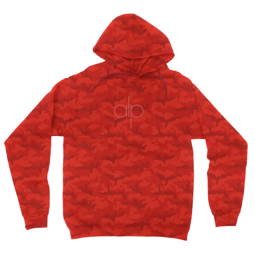 Red alp Camouflage Adult Hoodie