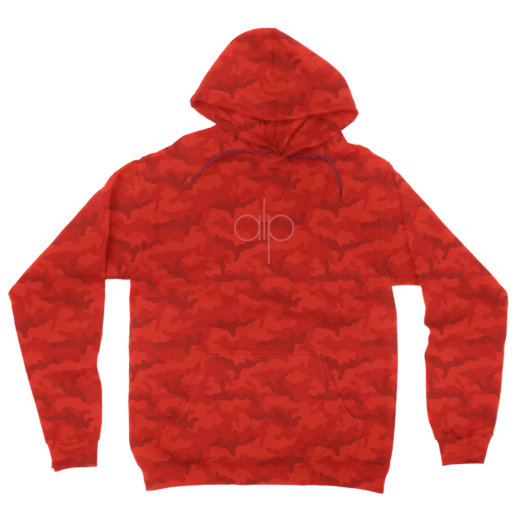 Red alp Camouflage Adult Hoodie