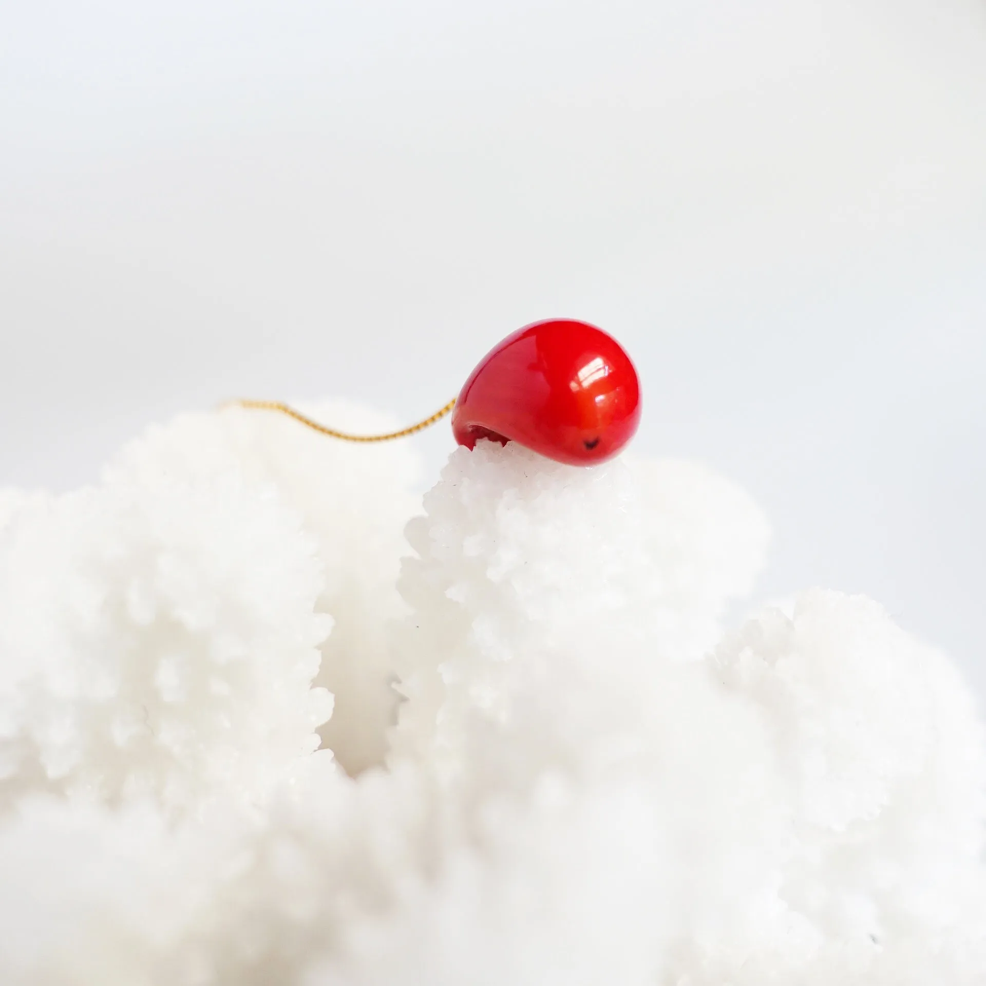 Red Coral Pendant Necklace