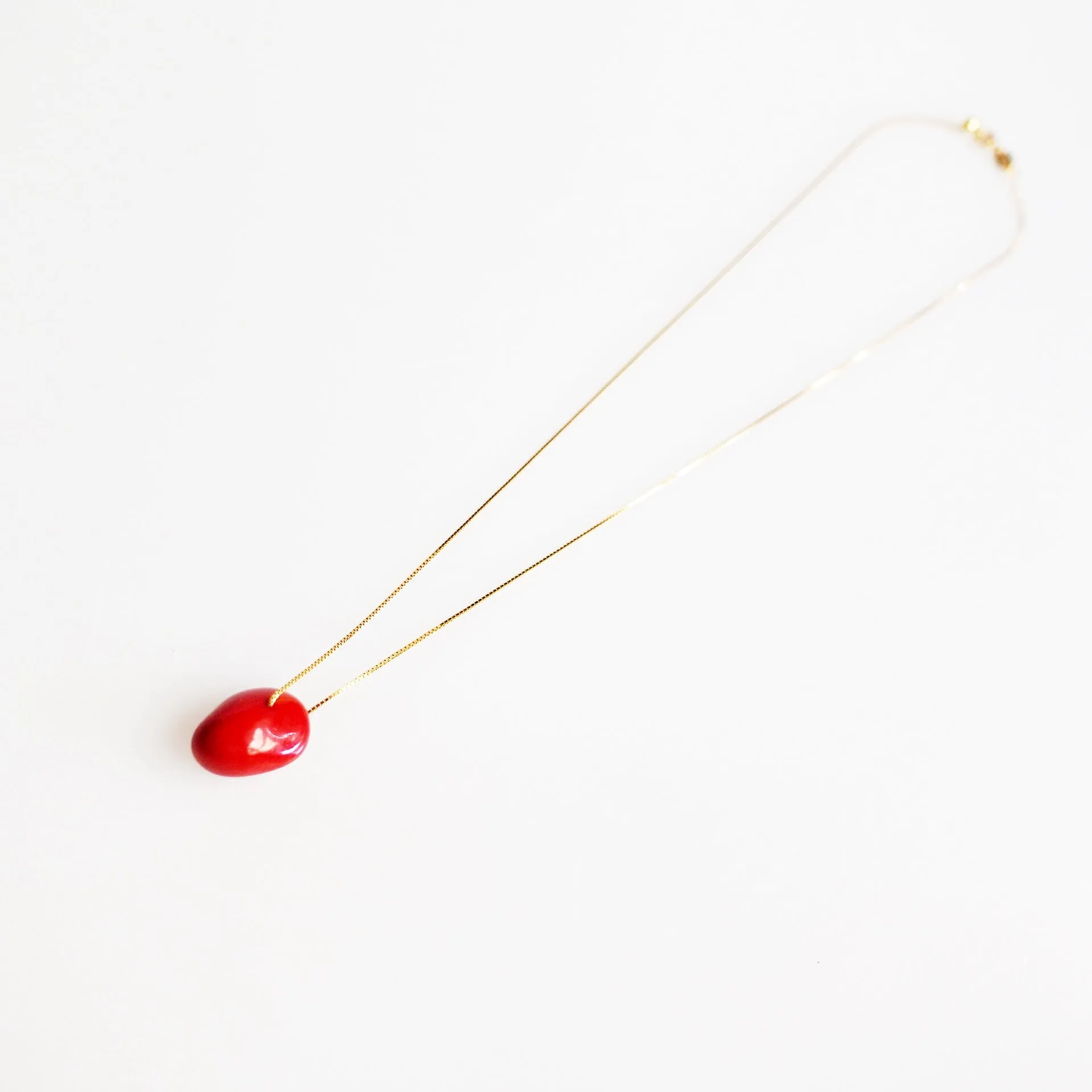 Red Coral Pendant Necklace