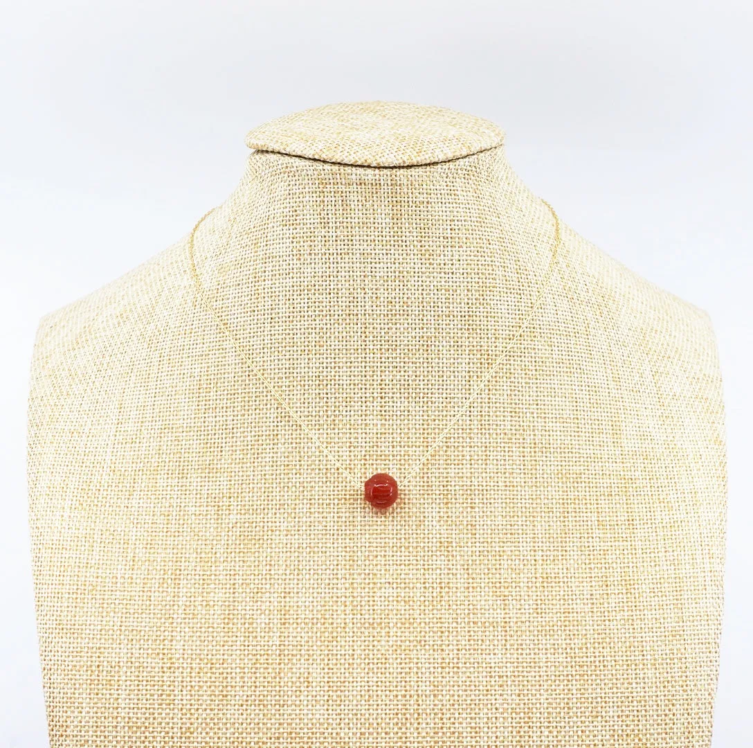 Red Lotus Carnelian Necklace