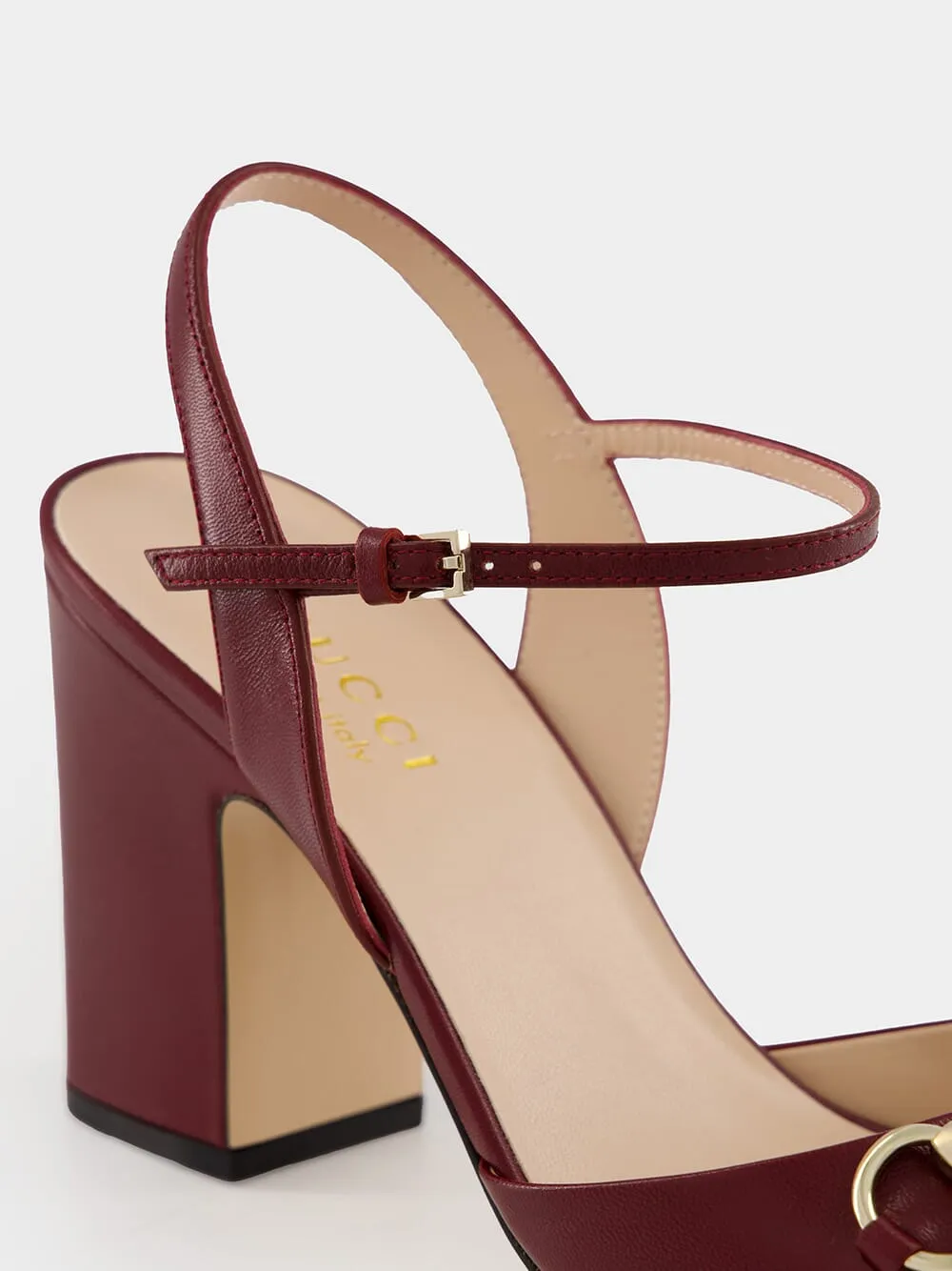 Rosso Ancora Red Horsebit Sandals