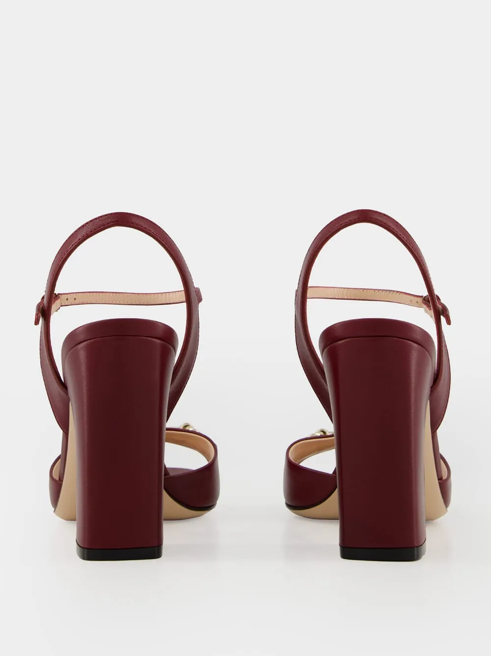 Rosso Ancora Red Horsebit Sandals