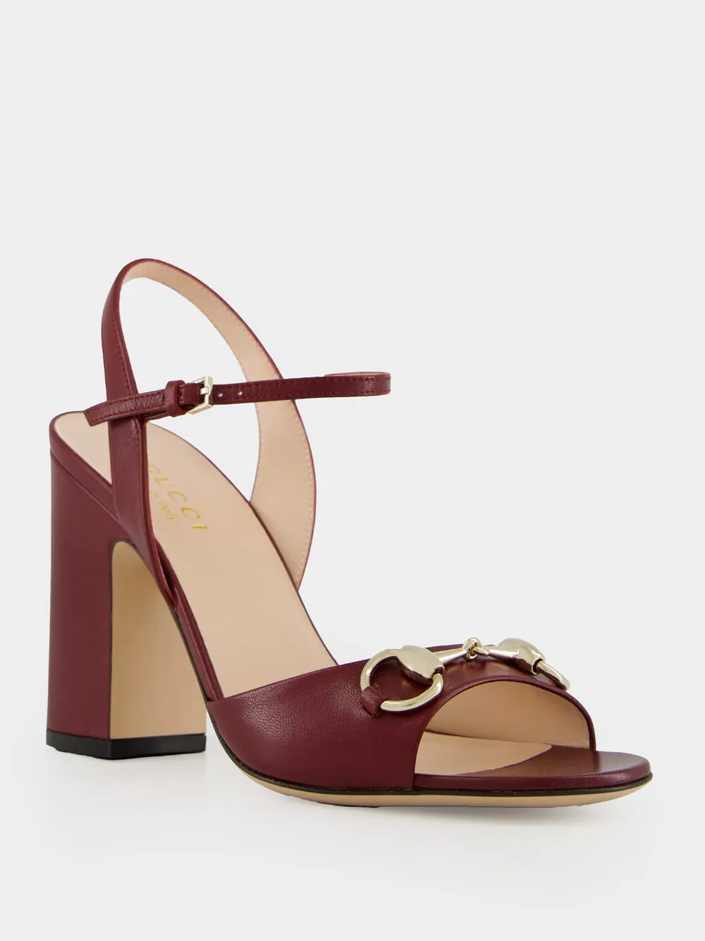 Rosso Ancora Red Horsebit Sandals