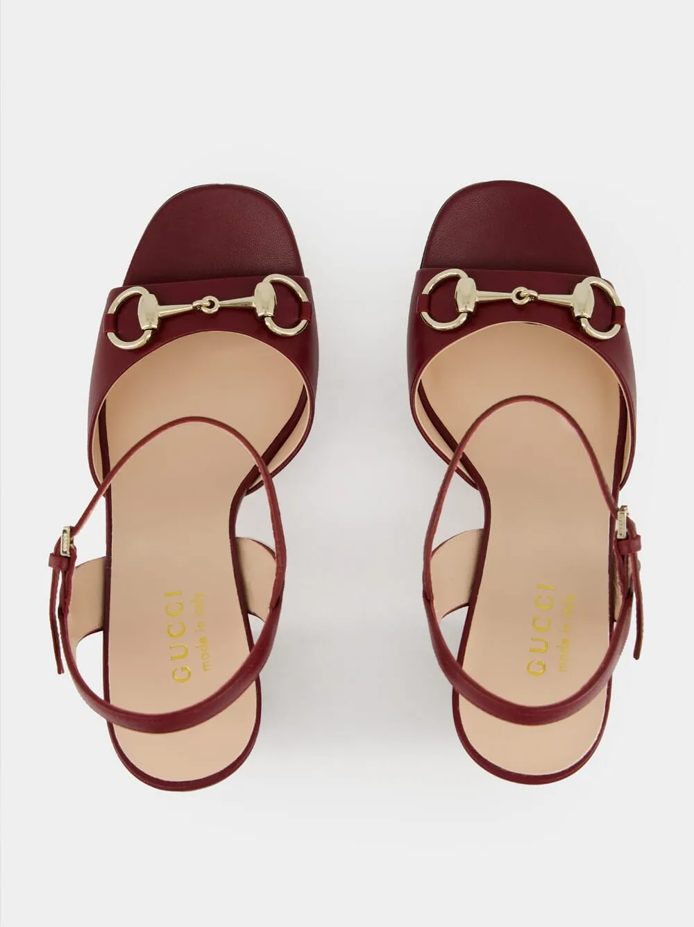 Rosso Ancora Red Horsebit Sandals