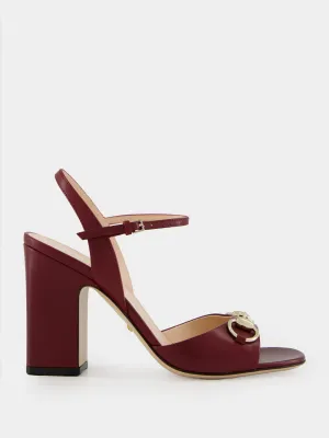 Rosso Ancora Red Horsebit Sandals