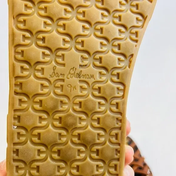 Sam Edelman Geana cross straps chunky soles sandals, Brown , Size 9.5