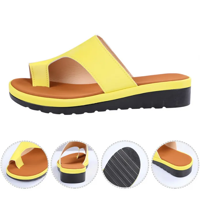 Sandals For Bunions Slippers Flat Sole Casual Soft Treatment For Bunions Comfy Platform Orthopedic