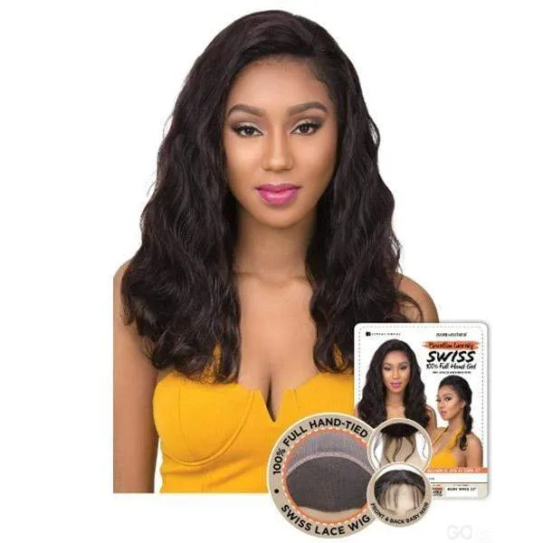 Sensationnel Bare & Natural 100% Brazilian Virgin Remi Human Hair Full Hand-Tied Swiss Lace Wig - BODY WAVE 22"