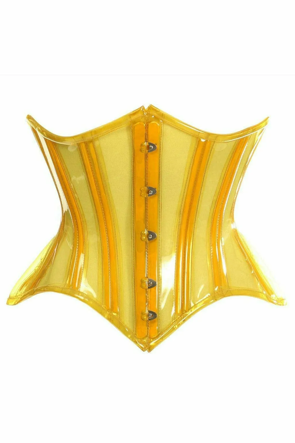 Sexy Yellow Clear Curvy Underbust Waist Cincher Corset