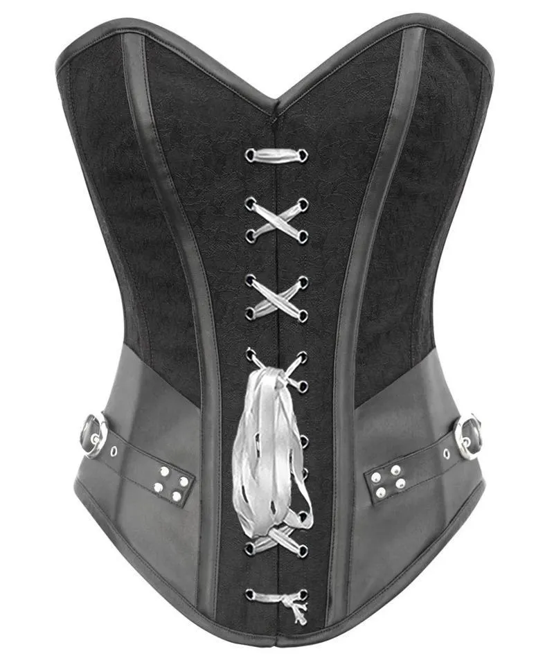Shenae Instant Shape Steampunk Overbust Corset with Curved Hem