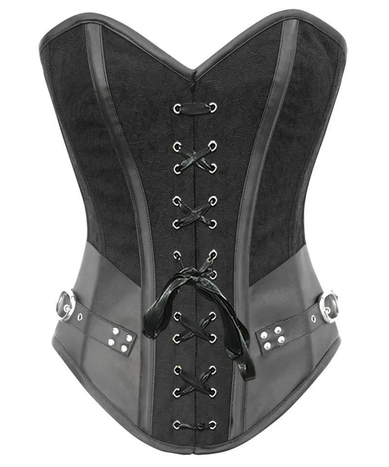 Shenae Instant Shape Steampunk Overbust Corset with Curved Hem
