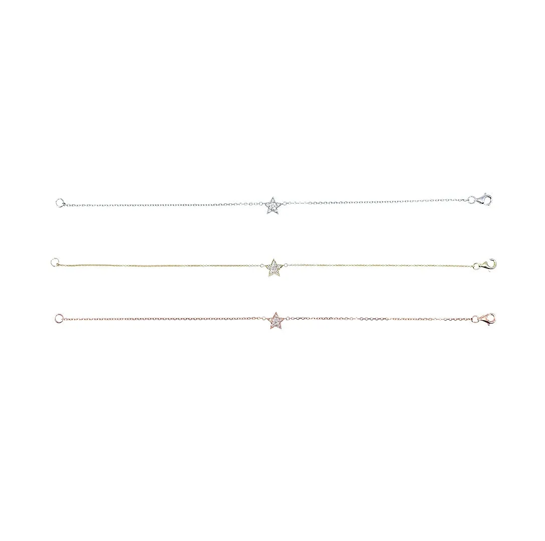 Star Orbit Diamond Star Bracelet 9K