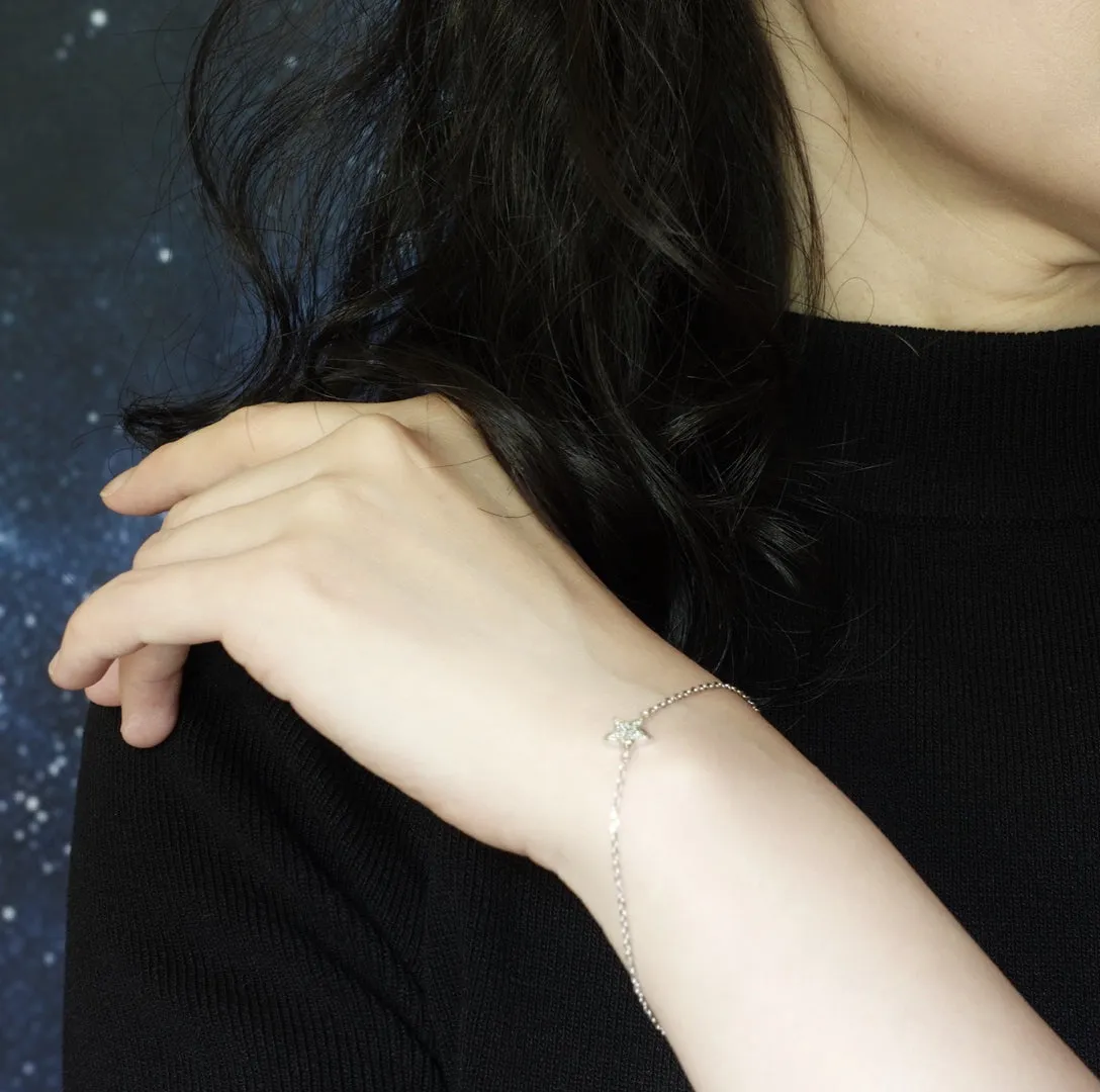 Star Orbit Diamond Star Bracelet 9K