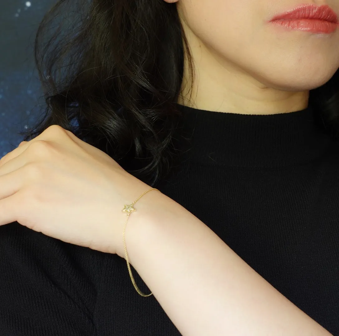 Star Orbit Diamond Star Bracelet 9K