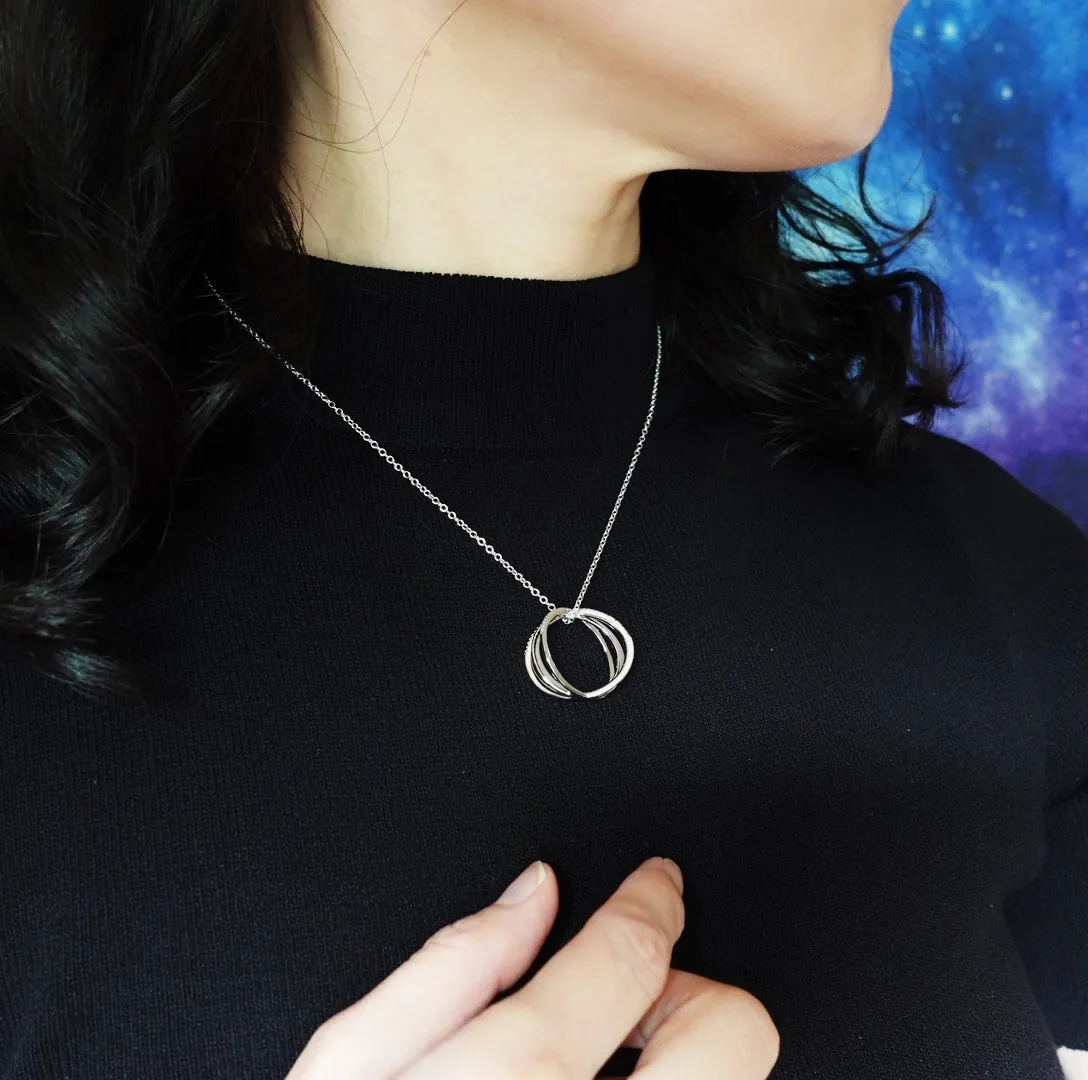 Star Orbit Diamond Triple Ring 9K