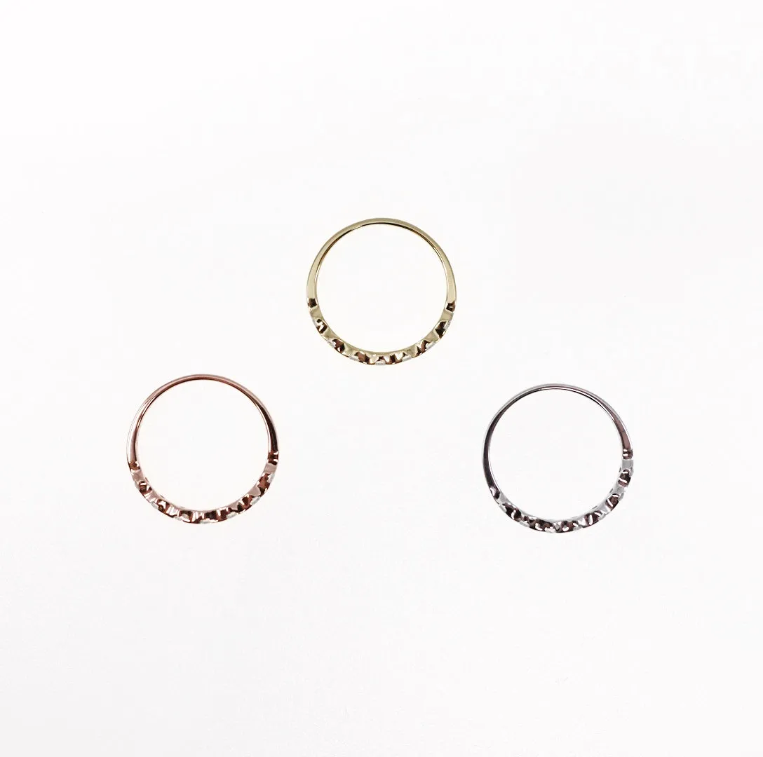 Star Orbit Silver Diamond Ring 9K