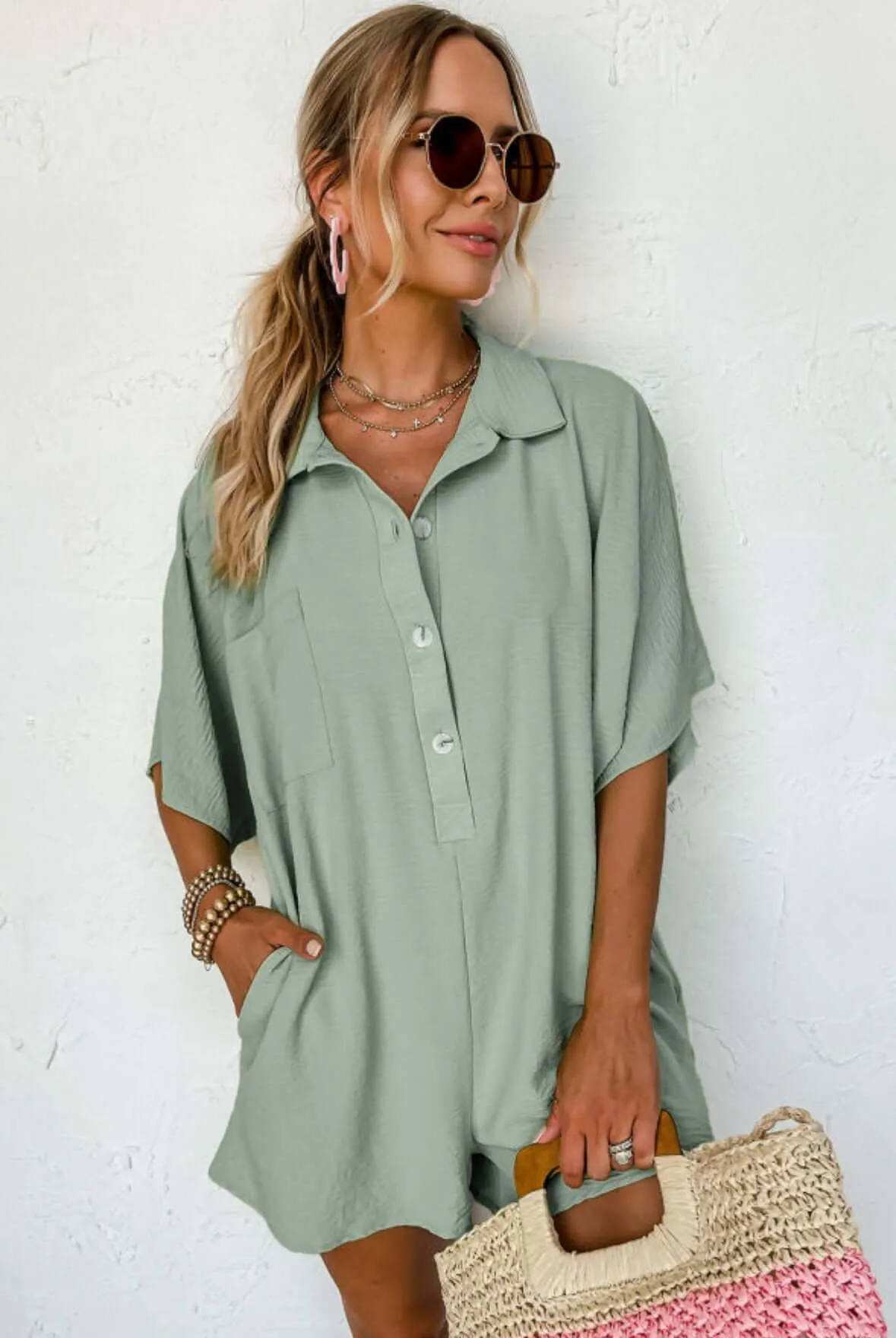 STAY IN YOUR LANE Romper (mint)