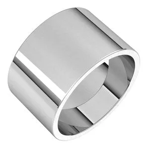 Sterling Silver 12 mm Flat Band Size 5.5