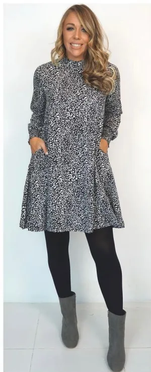 The Everyday Dress in Leopard Midnight