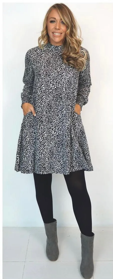 The Everyday Dress in Leopard Midnight
