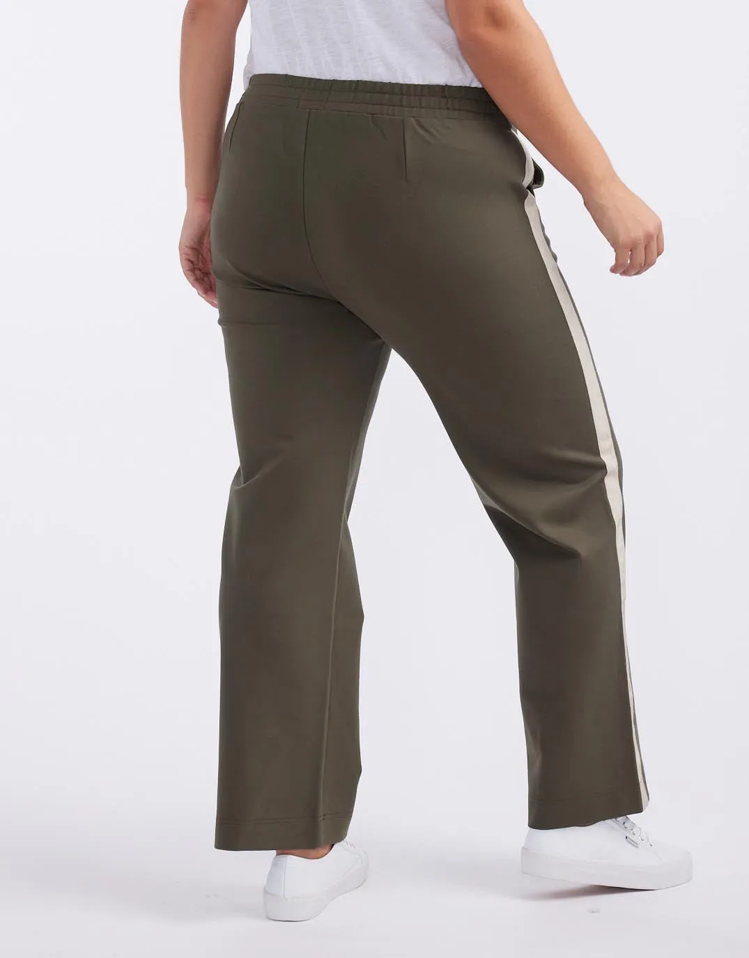 Timeless Straight Leg Ponte Pant  - Khaki/Natural