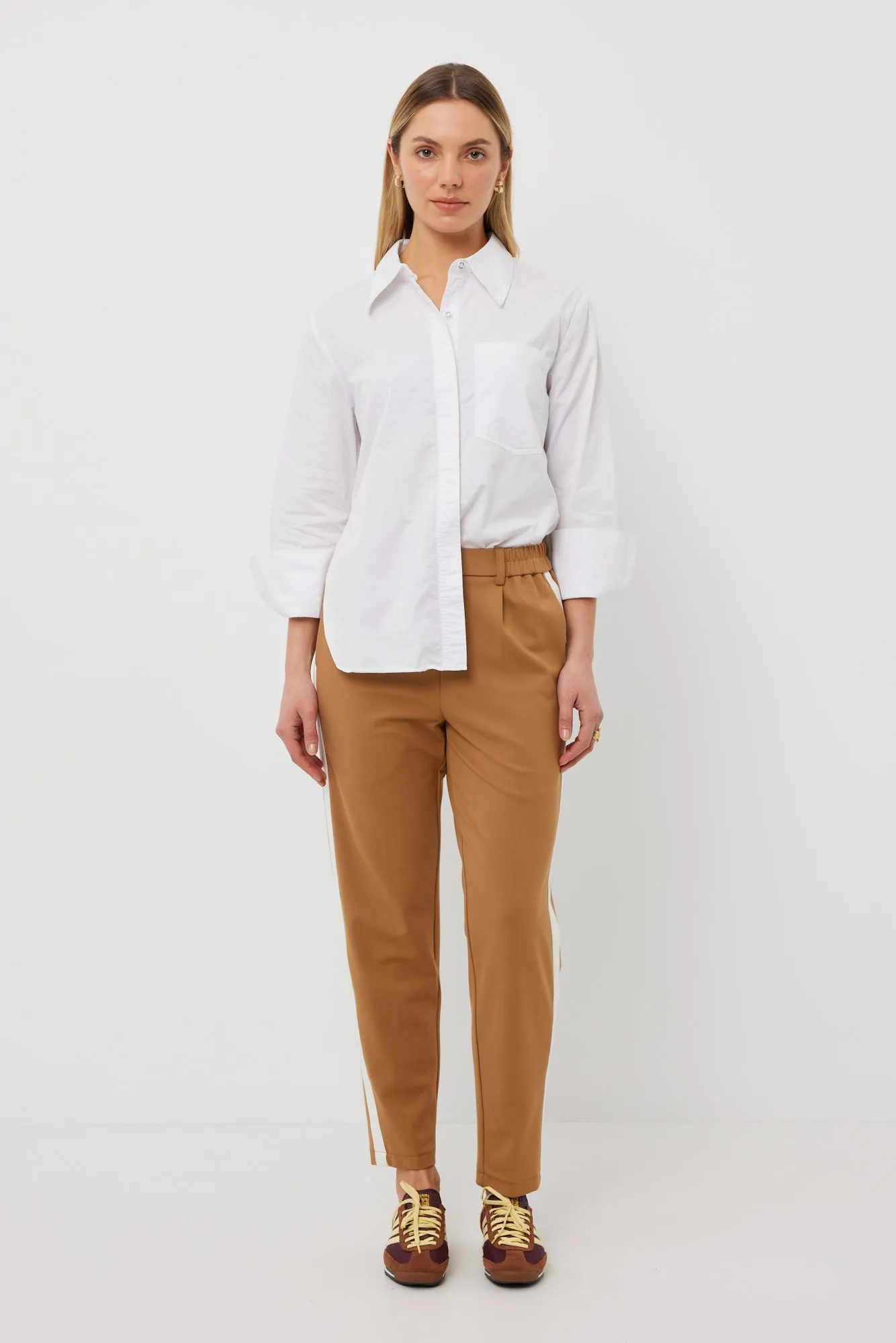 TUESDAY BOBBIE PANT CARAMEL/WHITE