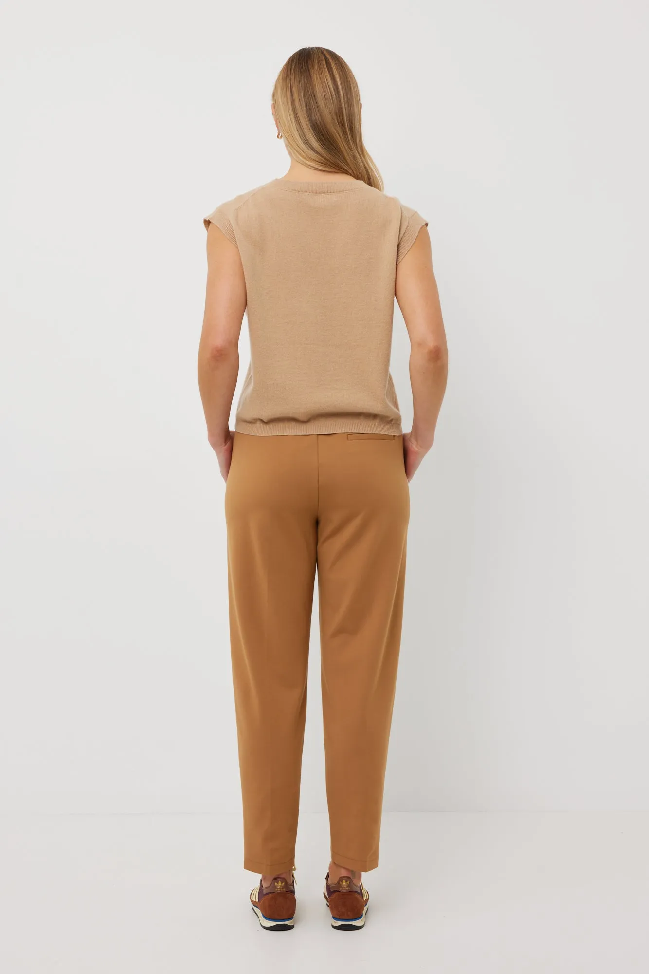 TUESDAY BOBBIE PANT CARAMEL/WHITE