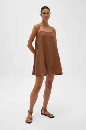 Tully Mini Dress Burnt Ochre